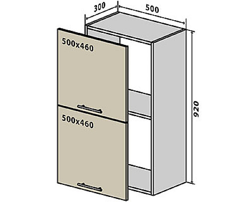 Кухня Gama Верхняя Секция №59 В50Б-920