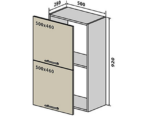 Кухня Gama Верхняя Секция №59 В50Б-920