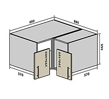 Кухня Gama Верхня Секція №82 В88-88-46 