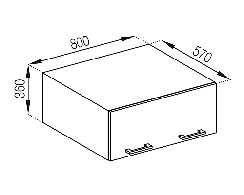 Кухня Аріель Антресоль А80
