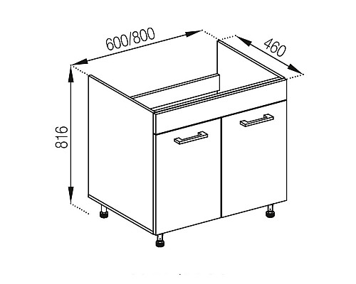 Кухня Анна Нижня секція Н80М 