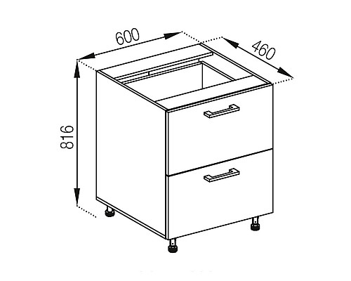 Кухня Аліса Ніжня Секція Н60Ш 