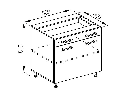 Кухня Анна Нижня секція Н80ДШ 