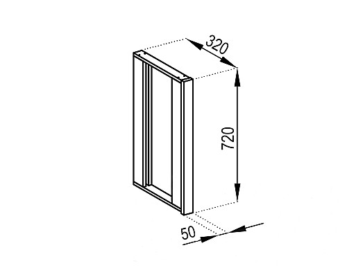 Кухня Марго Верхня секція В Вставка