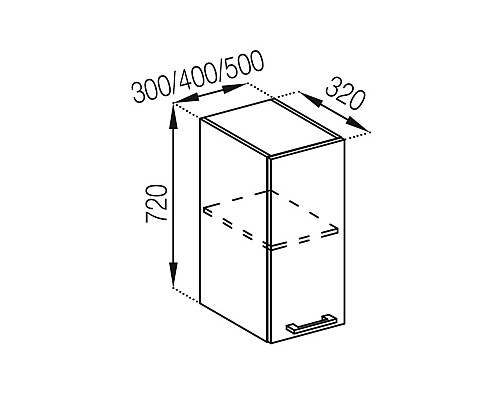 Кухня Аріель Верхня секція В50
