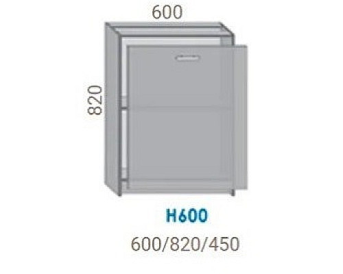 Нижняя секция Н600 кухня Ника 