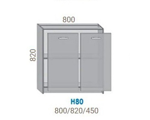 Нижняя секция Н80 кухня Ника