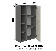 Кухня Графіті В60П 1Д правий