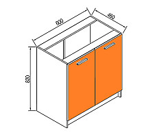 Нижня секція Н60 кухня Віола 