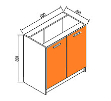 Нижня секція Н80 кухня Віола
