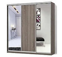 Шафа-купе Стандарт фасади 3 двері (Дзеркало-ДСП-Дзеркало)