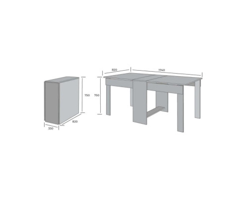Стол-тумба 4 ноги Mebel-Star