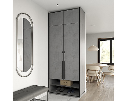 Шафа на 2 дверцят із штангою + антресоль R-0004 RAMO 