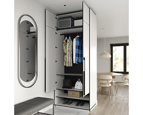 Шафа на 2 дверцят із штангою + антресоль R-0004 RAMO 