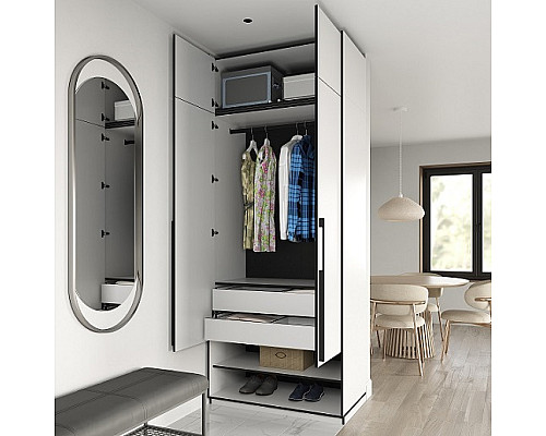 Шафа на 2 дверцят із штангою + антресоль R-0004 RAMO 