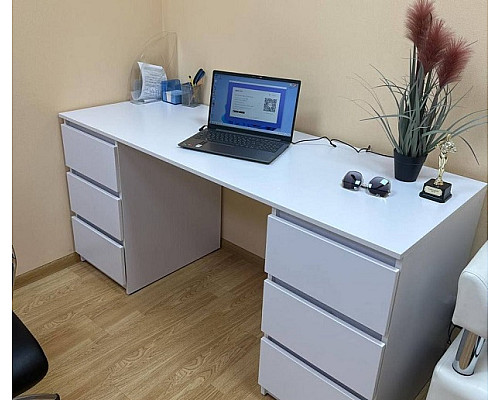 Т228 Стіл на 2 тумби (корпус білий)