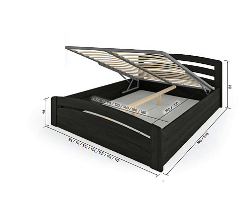 Ліра дерев'яне ліжко з підйомним механізмом 1600*1900/2000