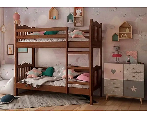 Тандем дерев'яне ліжко двохярусне 900*1900/2000