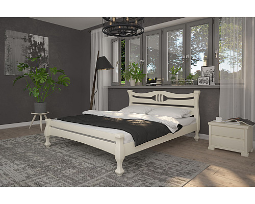Двуспальная кровать Mebigrand Даллас Белый (RAL9003) 160х200 см (DMBG-1769)