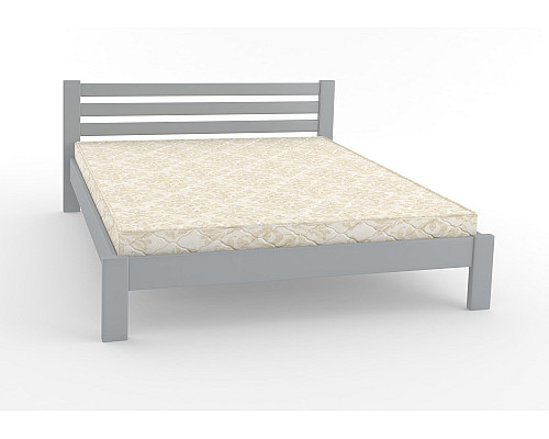 Двуспальная кровать Mebigrand Колумбия Светло-серый (RAL 7040) 140х200 см (DMBG-2044)