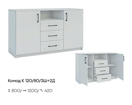 Комод К 120/80/3Ш+2Д